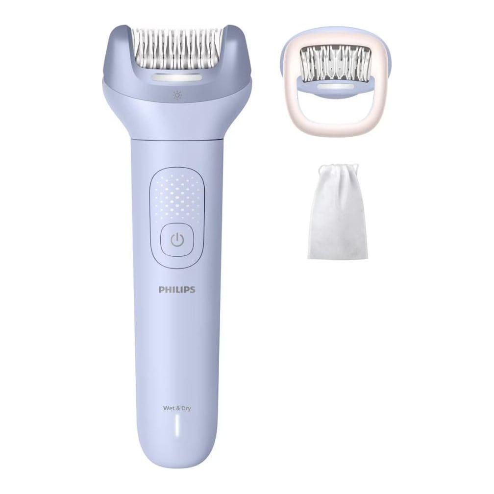 Epilator PHILIPS Seria 8000 BRE708/00, 32 pensete, 2 viteze, 3 accesorii, acumulator, mov