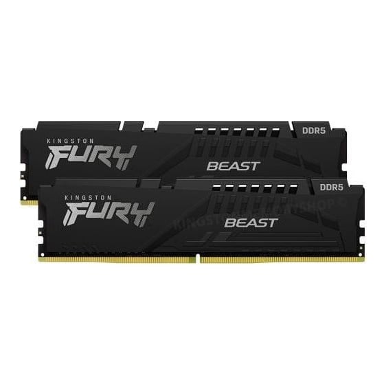 Memorie RAM Kingston DDR5 64GB 5600MHz CL40 1.25V Dual Channel Kit Fury Beast Black XMP