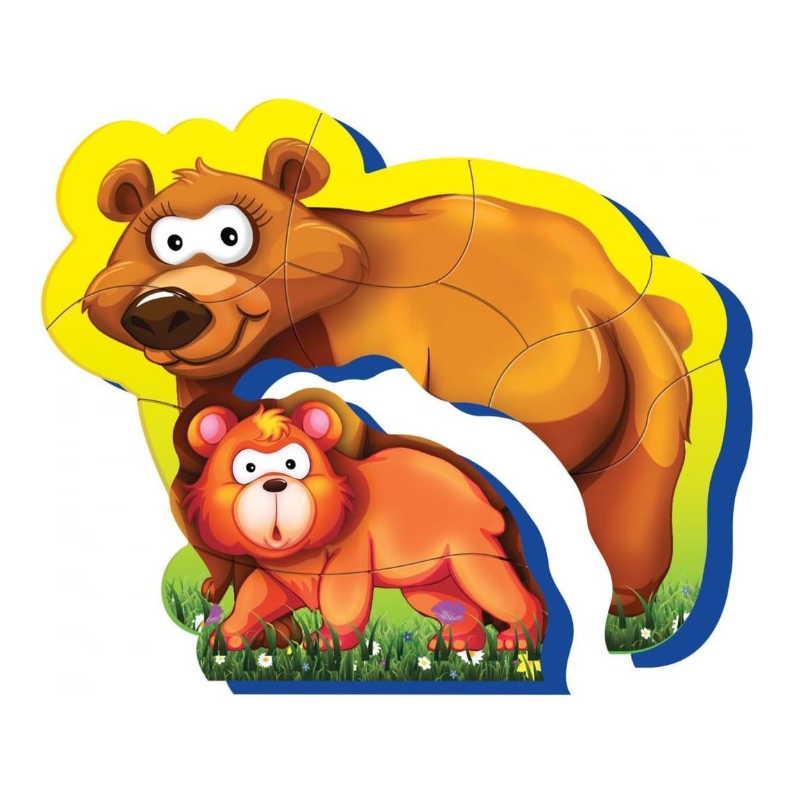 PUEDO TOYS Puzzle Mama Si Copilul, Urs, 8 Piese
