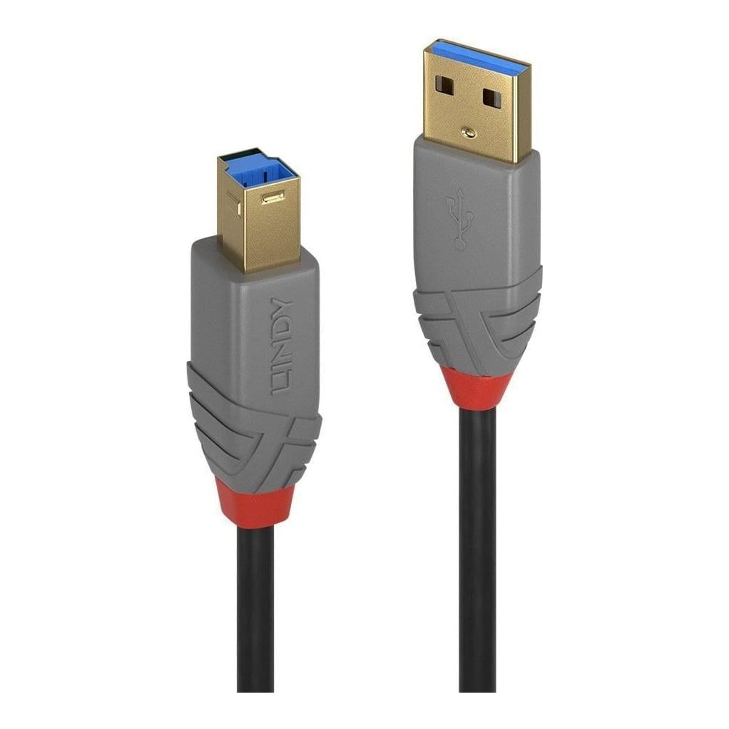 Cablu Lindy LY-36744, USB 3.0 Typ A to B, 5m, Anthra Line