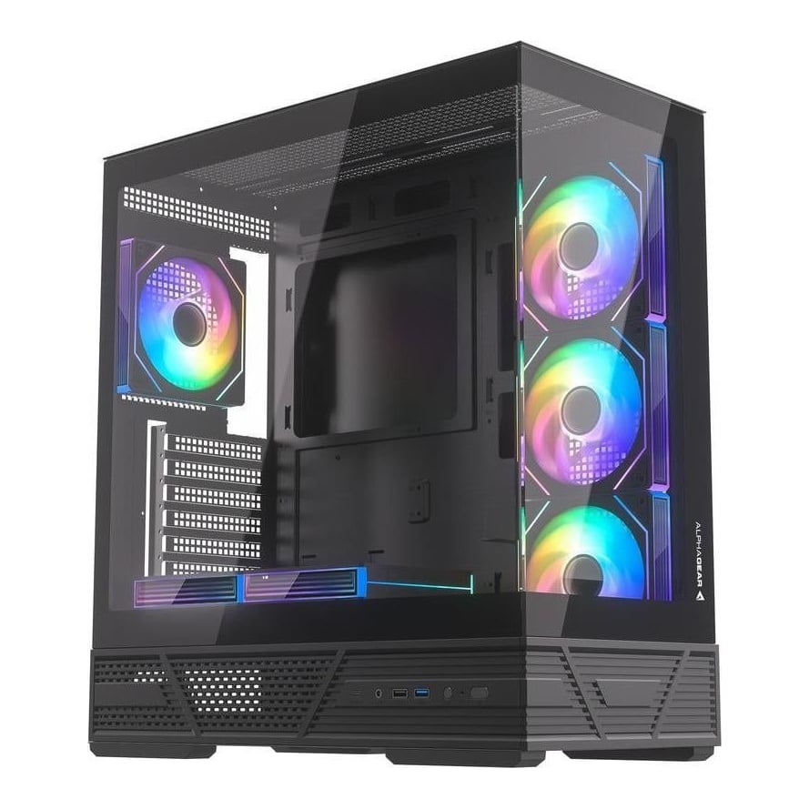 Carcasa ALPHAGEAR Dervish mark 2, RGB, Mid Tower, Black