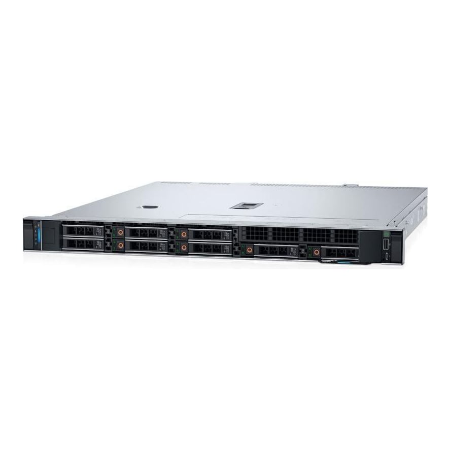 Dell PowerEdge R360 Rack Server Intel Xeon 6 Performance 6377P 3.1G, 12C/24T, 36M Cache, Turbo, (95W) DDR5-4800, 32GB UDIMM, 5600MT/s ECC, 960GB SSD SATA Read Intensive 6Gbps 512e 2.5in Hot-plug AG Drive, 2.5 Chassis with up to 8 Hot Plug Hard Drives, Motherboard with Broadcom 5720 Dual Port 1Gb On-Board