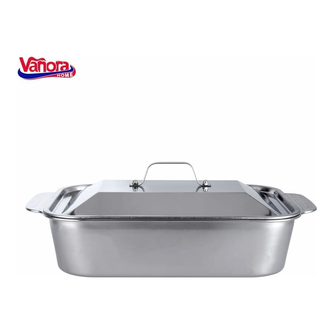 VANORA Tava Inox Cu Capac 36.5X22X7 Cm, Zira