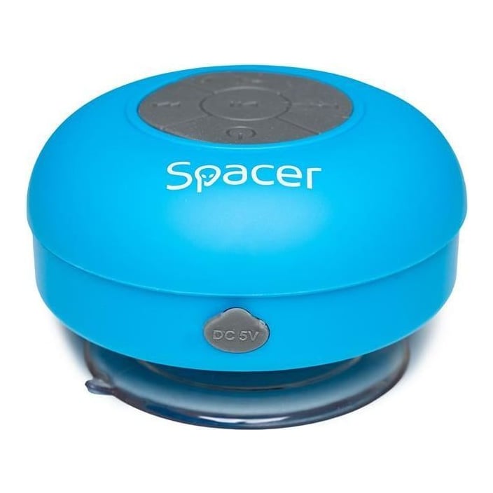 Boxa Spacer DUCKY-BLU portabila, 3W RMS, control volum, acumulator 300mAh, microfon incorporat, incarcare USB, waterproof, albastru