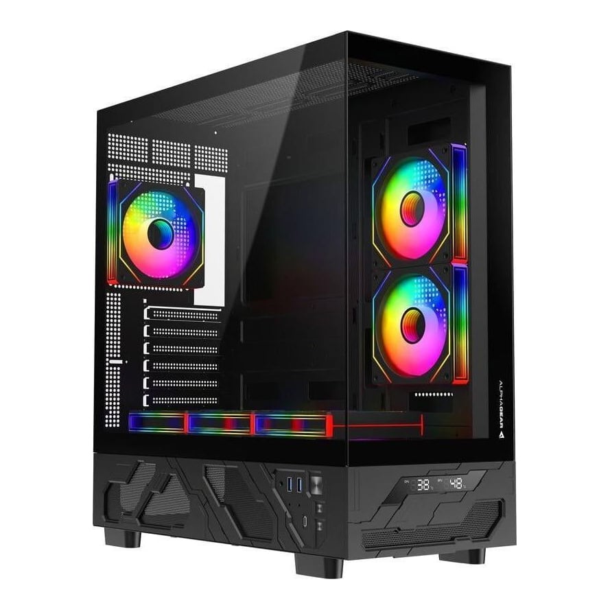 Carcasa ALPHAGEAR Dervish mark 1, RGB, Mid Tower, Black