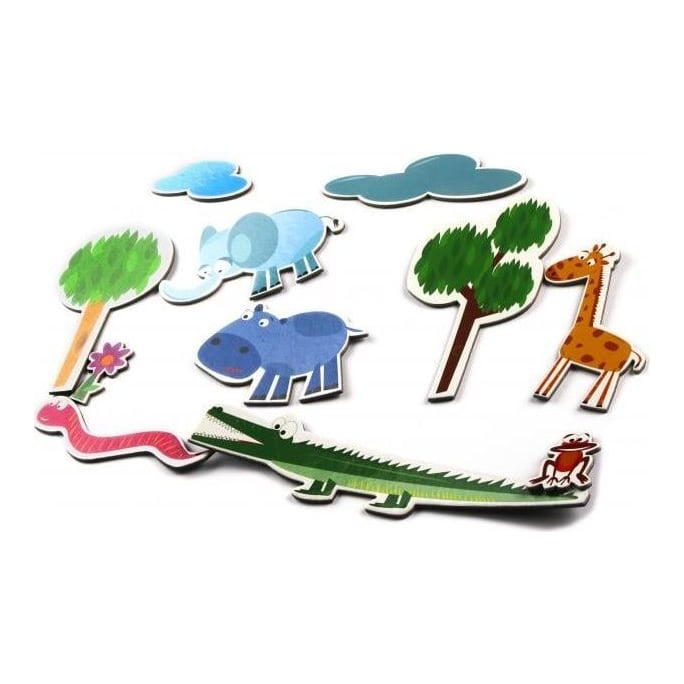 MomKi "Lumea JungleiO experiență magnetică distractivăCopiii au adesea multeîntrebări legate de animale, pe care ni leadresează. Atunci când vinevorba despre animale exotice, curiozitatealor nu are limite. Cei 21 demagneți cu "Lumea Junglei" vor stârni cusiguranța nevoia de cunoaștere acelor mici și în