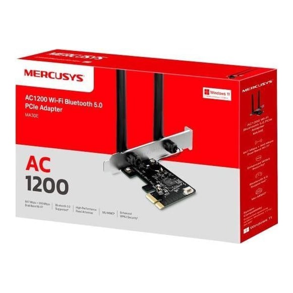 TP-Link Mercusys MA30E AC1200 Wi-Fi BTPC Adapter