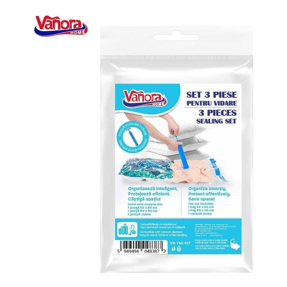 VANORA Set 3 Piese Pentru Vidare Cu Pompa