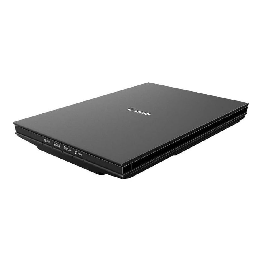 Scanner Canon Lide 300, dimensiune A4, tip flatbed, viteza scanare 2,2 msec./linie (300dpi), 14.8 msec./linie (2400 dpi), rezolutie optica 2400 x 4800dpi, senzor CIS, 4 butoane (PDF, AUTOSCAN, COPY, SEND), interfata: USB 2.0.