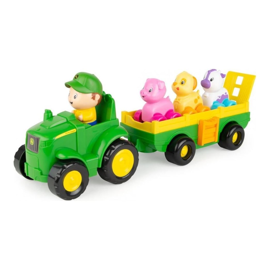 TOMY Tractoras Cu Remorca,animalute Si Sunete