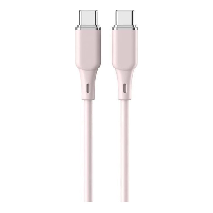 LEMONTTI Cablu Lemontti Liquid SiliconType-C la Type-C, Fast Charge, PD 60W, lungime 1.2m, Roz