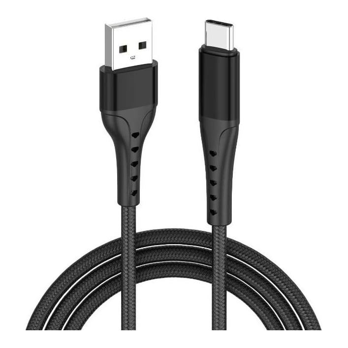 LEMONTTI Cablu Lemontti Bending Aluminum USB-A la Type-C, Fast Charge, lungime 1.5m, Negru