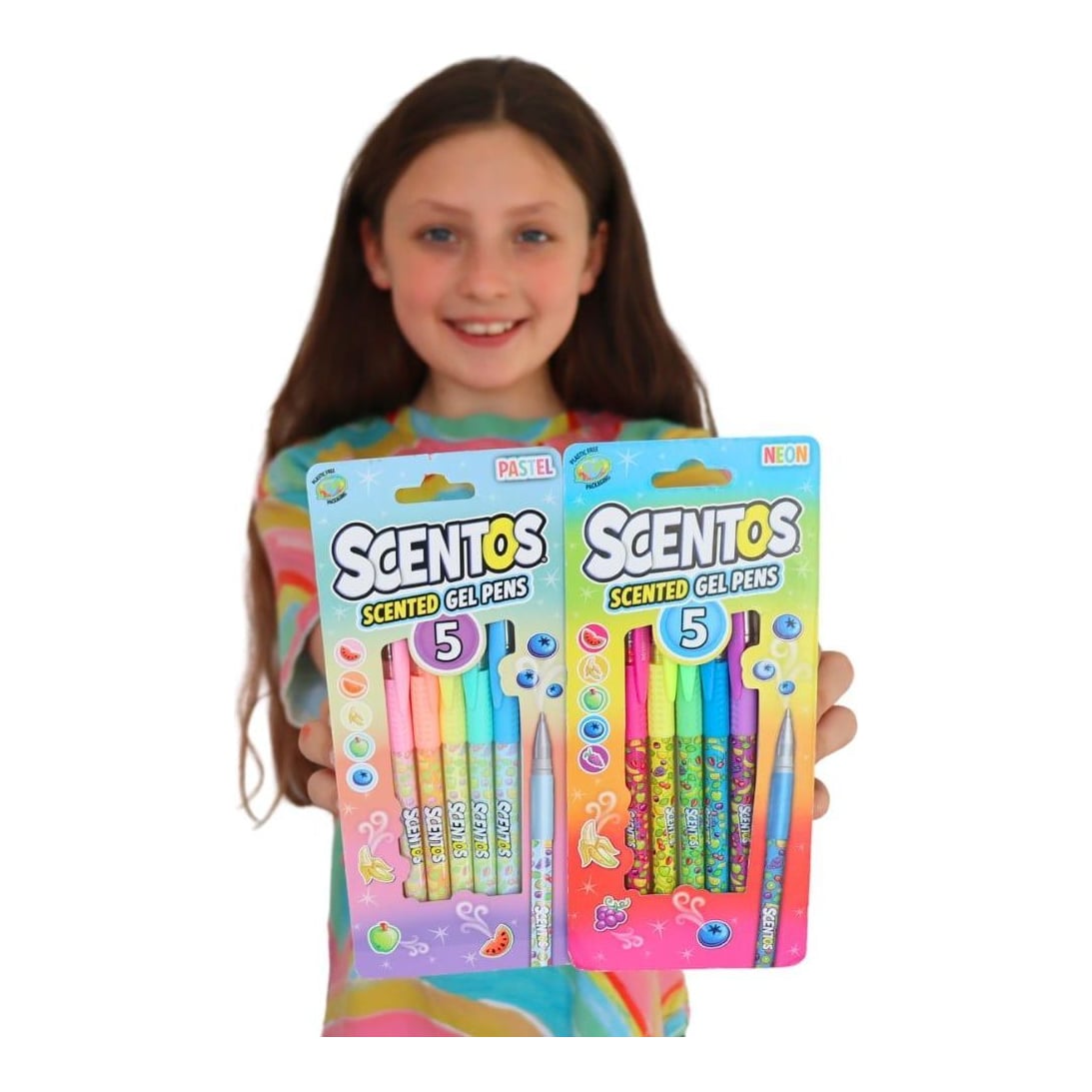 Set 5 Pixuri Parfumate Cu.gel, Neon/ Pastel,scentos