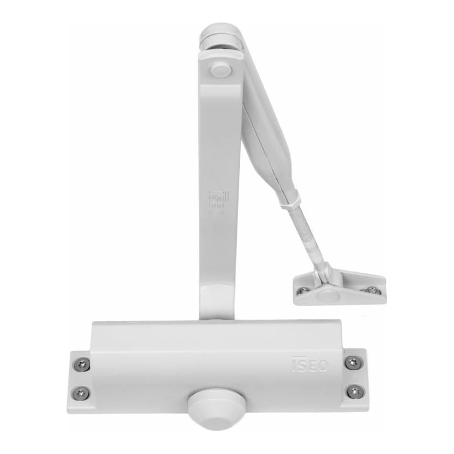 AMORTIZOR HIDRAULIC DE USA ISEO ALB 37L100004; Forță de inchidere: EN 2/3/4 selectabila pentru usi cu latimea de până la 1.100 mm (forta fixa EN 3 în configurație cu brațe paralele pentru uși cu lățimea de până la 950 mm); Dimensiune selectabila prin modificarea pozitiei corpului fata de balamale și