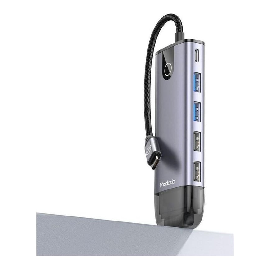 Hub USB MCDODO Multihub 10 in 1, USB-C, 10 porturi, HDMI, RJ-45, Gri