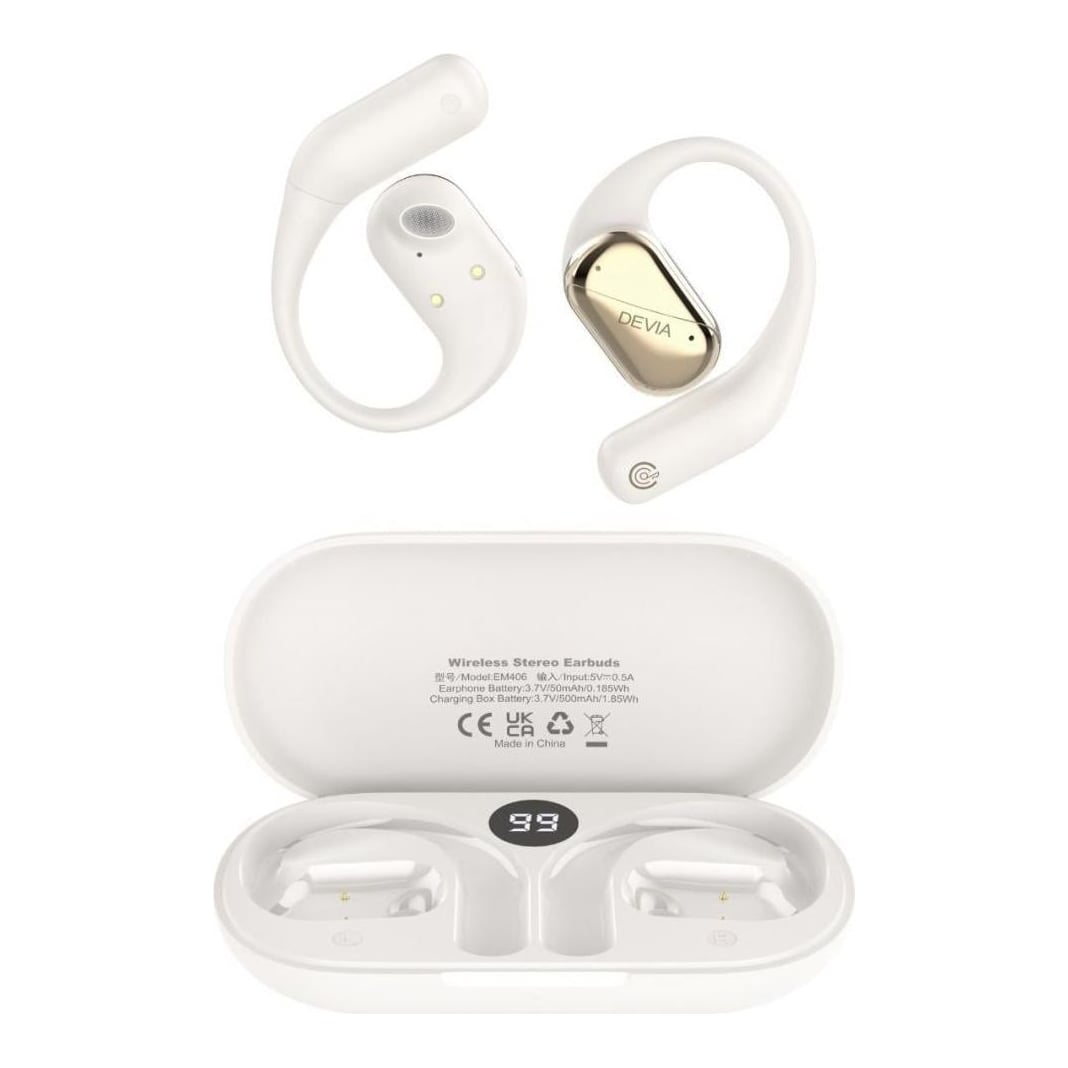 Casti Open-ear Devia OWS Lite1, Wireless, Bej