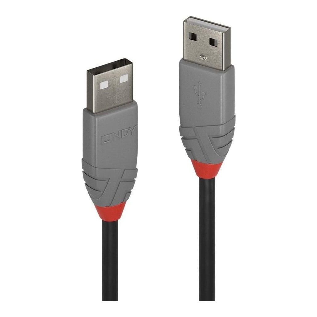 Cablu Lindy 0.5m USB 2.0 Type A, Anthra