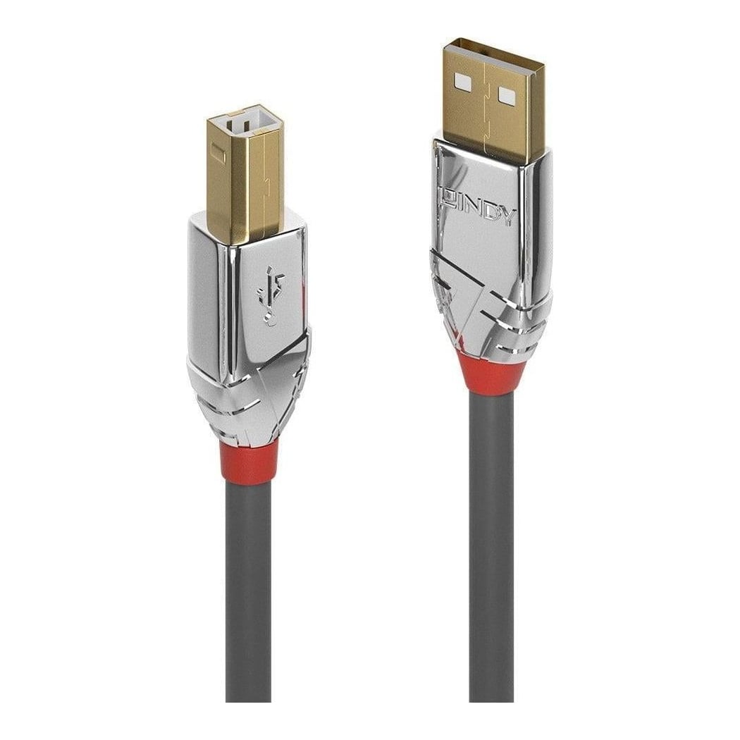 Cablu transfer Lindy LY-36644, USB 2.0 Type A to B, 5m, Cromo Line