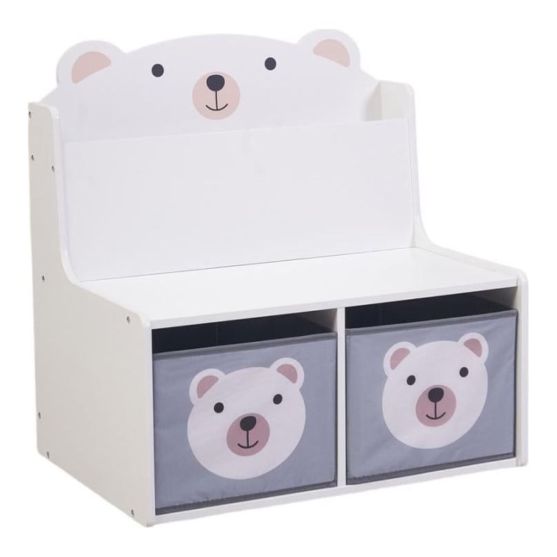 Bancuta cu spatiu de depozitare jucarii si carti Bear, U-Grow