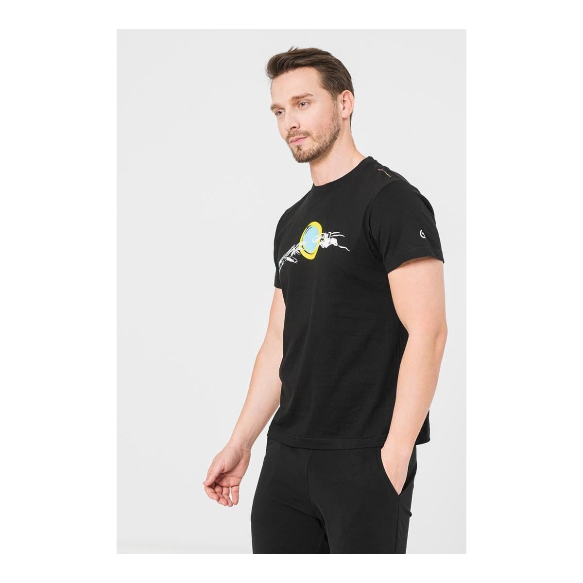 PEGAS Tricou Casual Mana Bicicleta Barbati Bla