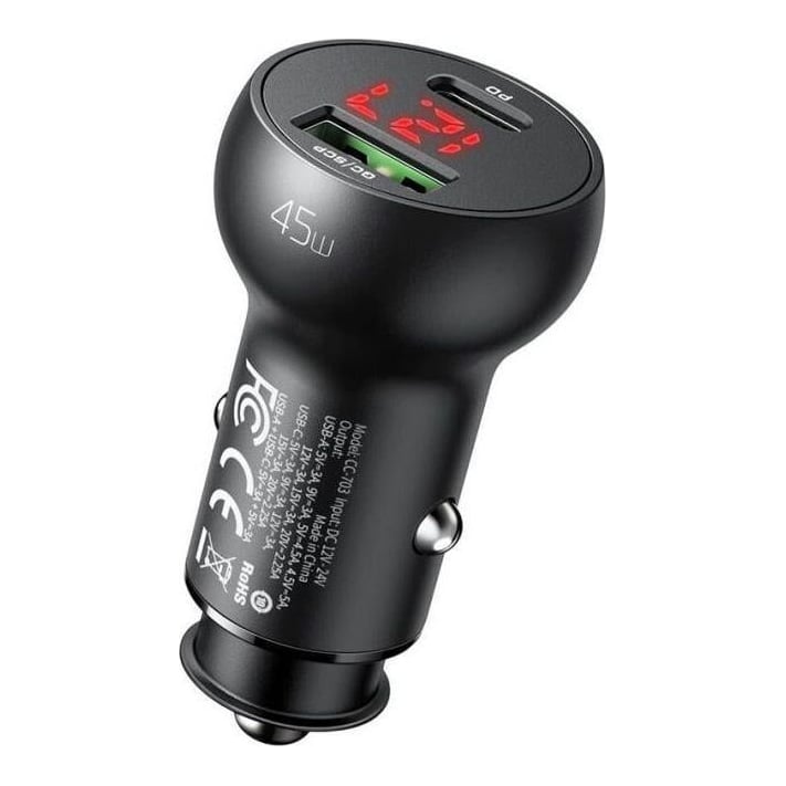 Incarcator MCDODO Mushrooms Series, 45W, 2 porturi, Negru