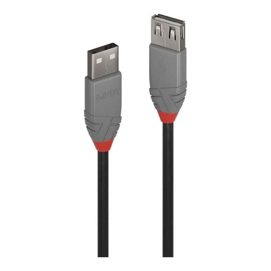 Cablu transfer date Lindy LY-36701, USB 2.0 Male tip A - USB 2.0 Female tip A, 0.5 m, Anthra Line