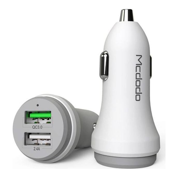 Incarcator auto MCDODO CC-3840, 5.4A, 2 porturi, Alb