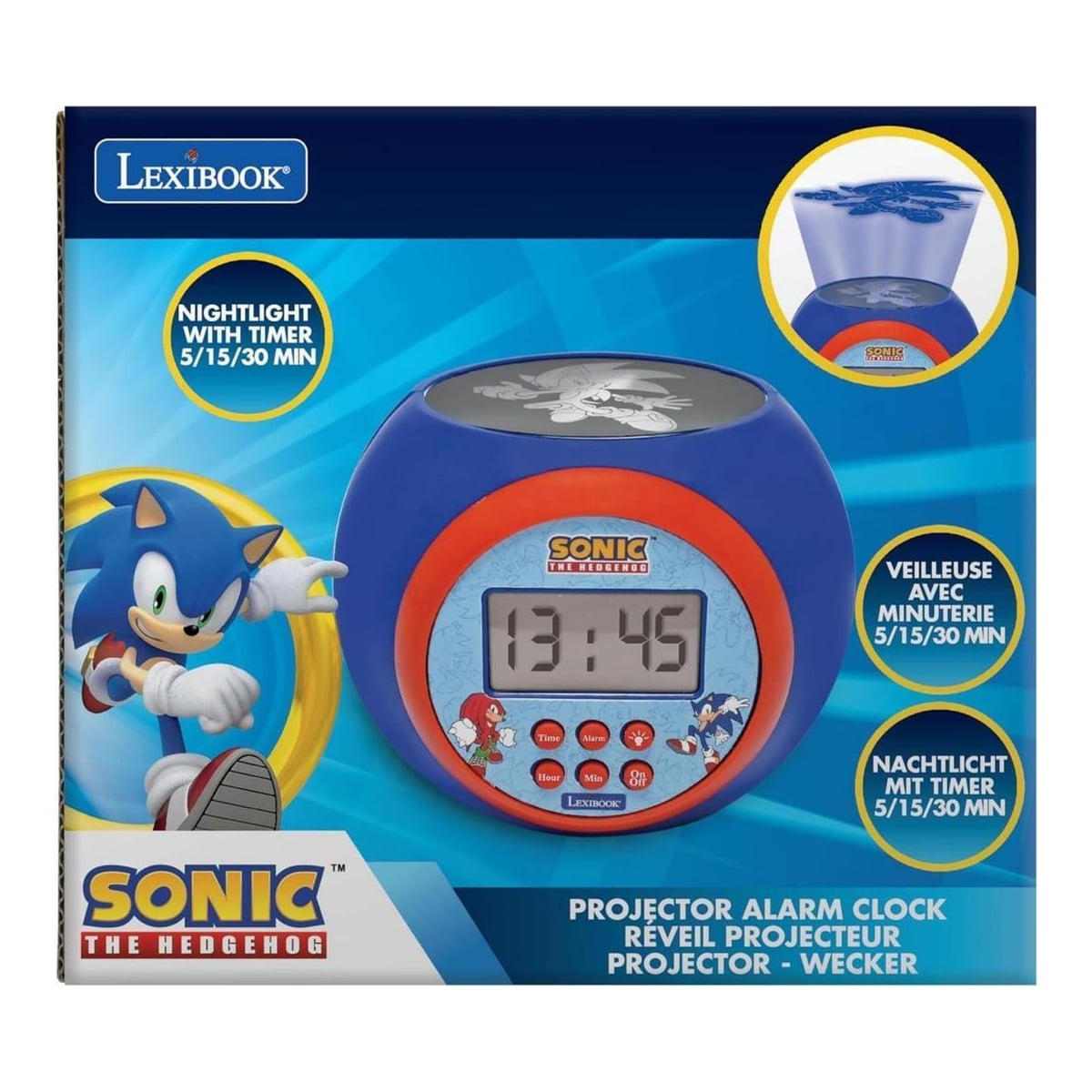 LEXIBOOK Ceas Desteptator Cu Proiector, Sonic