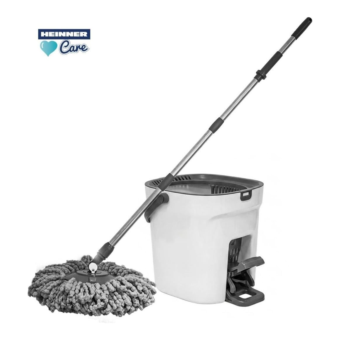 HEINNER Set Curatenie Cu Pedala Wash&dry, Clean Step, Gri