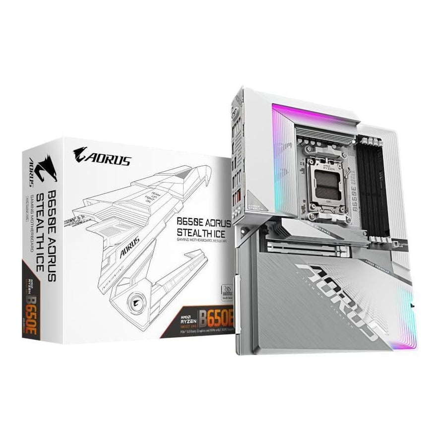 Placa de bază Gigabyte B650E AORUS STEALTH ICE AM5
