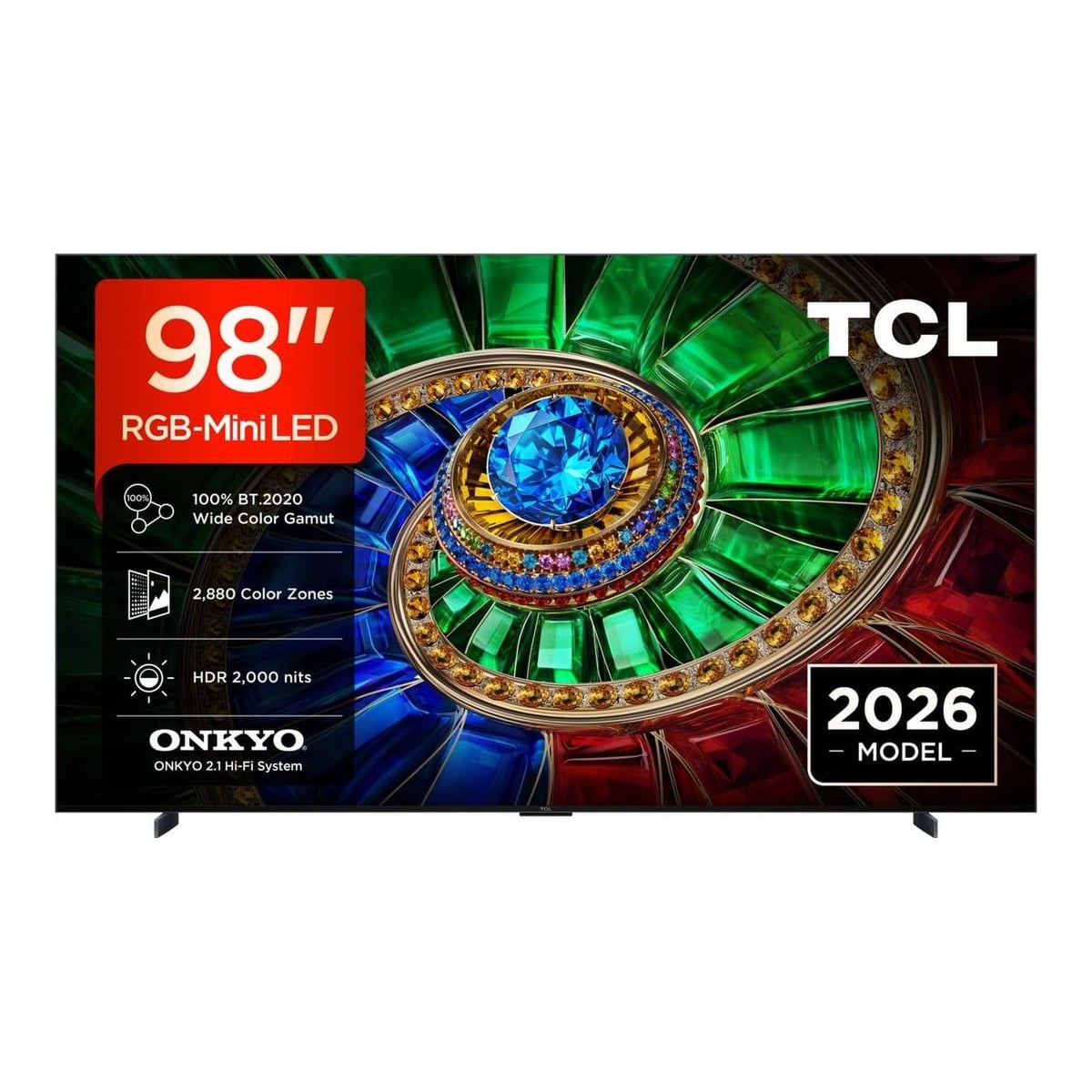 Televizor TCL RGB-MiniLed 98RM7L, 248 cm, Smart Google TV, 4K Ultra HD, 144Hz, Clasa D (Model 2026)