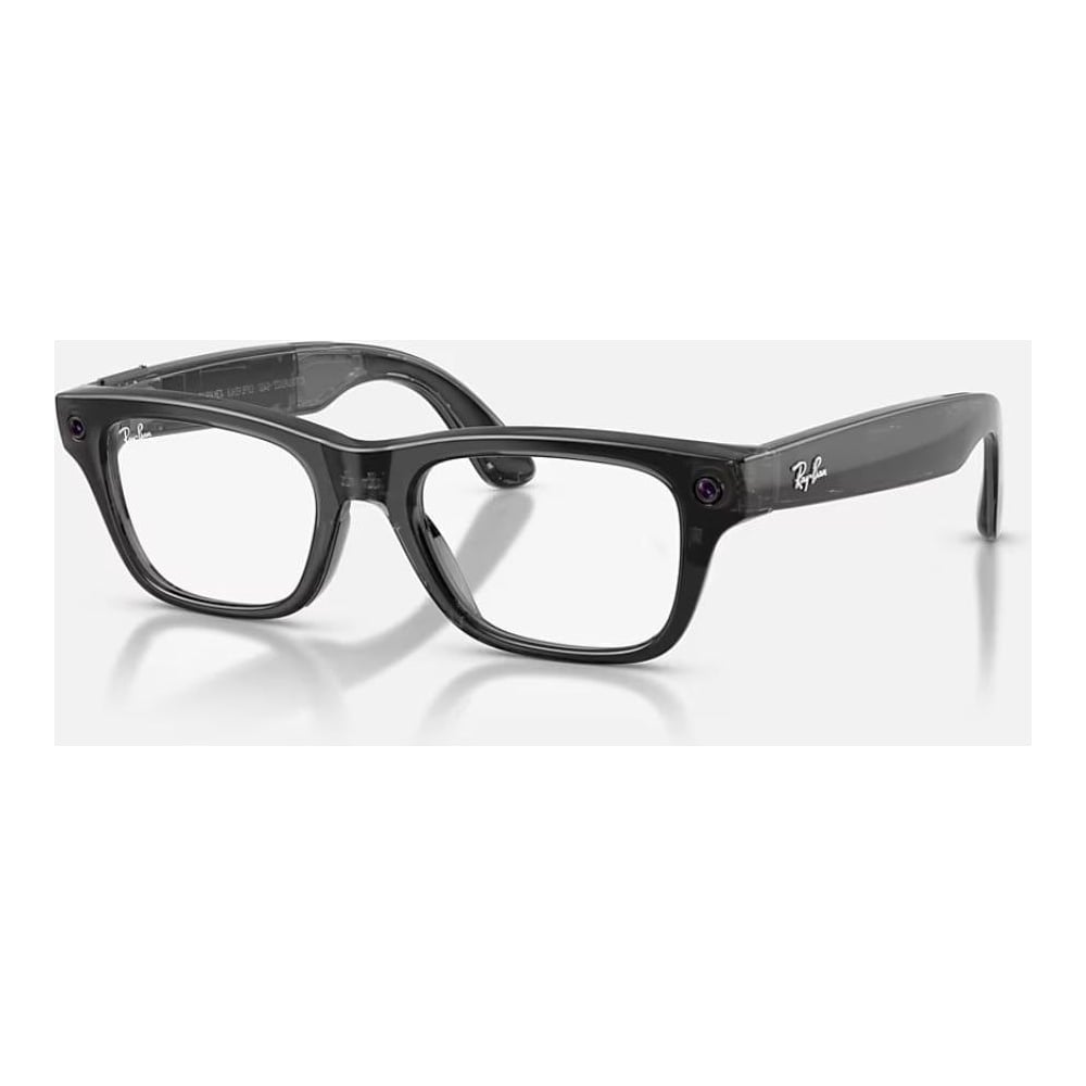 RAYBAN Ray-Ban Meta Blayzer Optics Gen 2 Universal Fit Shiny Transparent Black Demo Lens 54-19