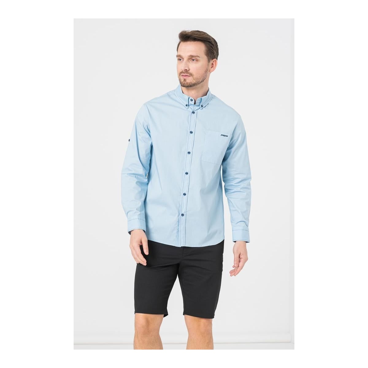 PEGAS Camasa Casual Barbati Light Blue Xxl