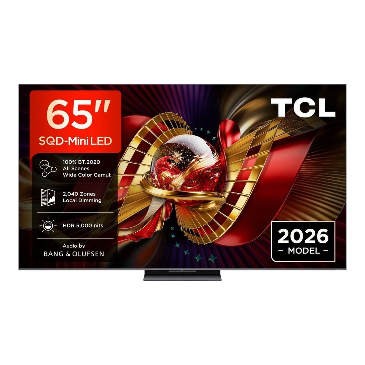 Televizor TCL SQD-MiniLed 65C8L, 164 cm, Smart Google TV, 4K Ultra HD, 144Hz, Bang & Olufsen, Clasa D (Model 2026)