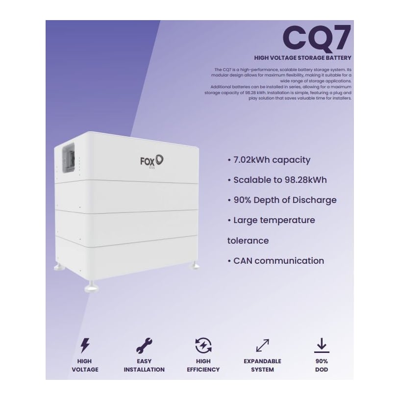 FoxESS High Voltage Battery Module CQ7-S-80 , 7kWh