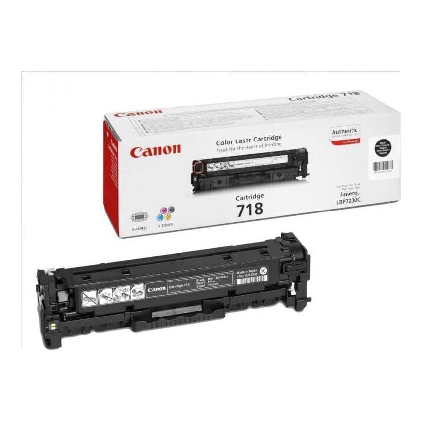 Toner Canon CRG718BK, black, capacitate 3400 pagini, pentru LBP-7200Cdn