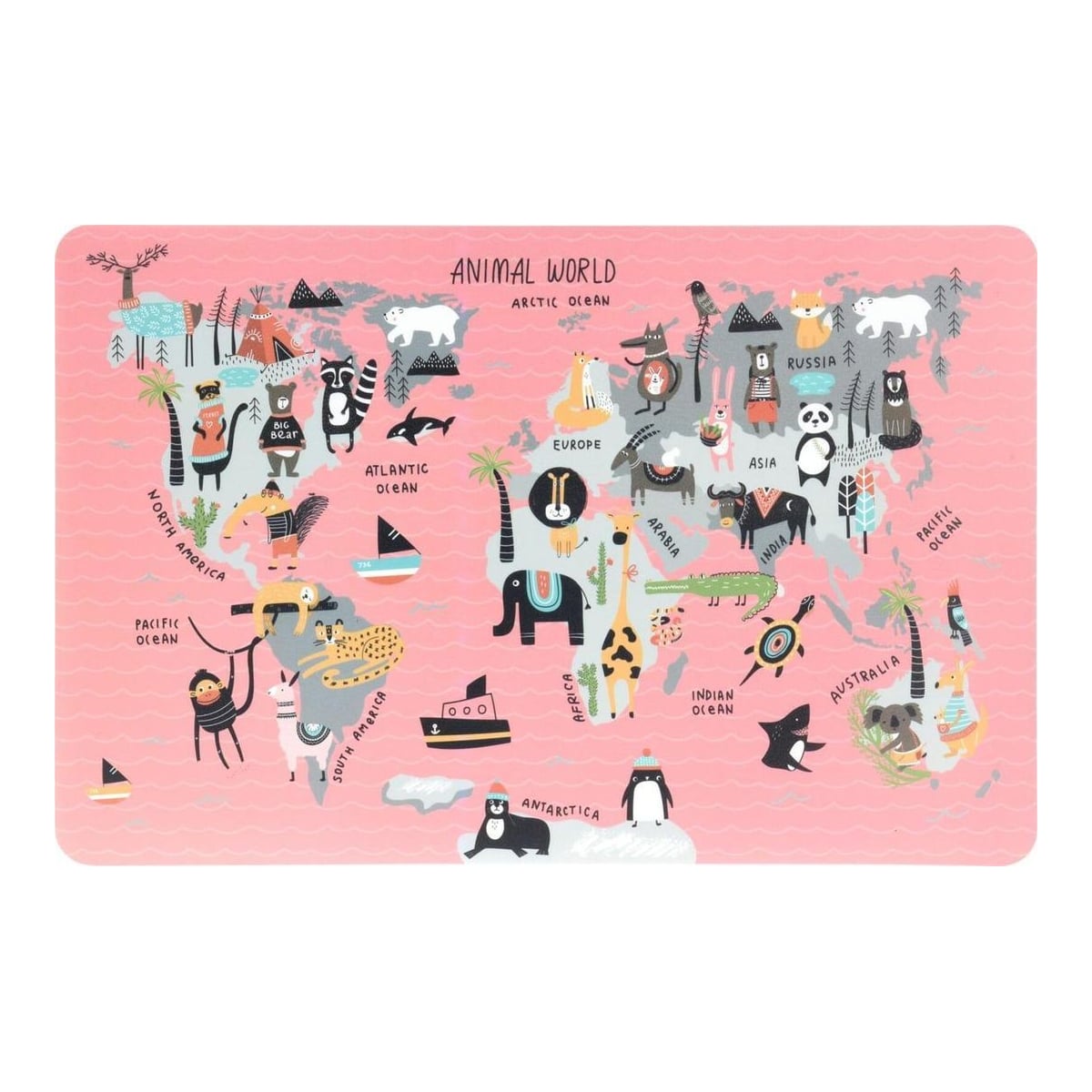 HEINNER Napron 43.5x28.5 cm, plastic, mix 3 modele harti