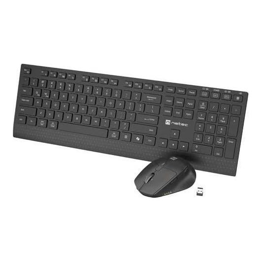Kit Wireless tastatura si mouse NATEC STINGRAY 2, Negru