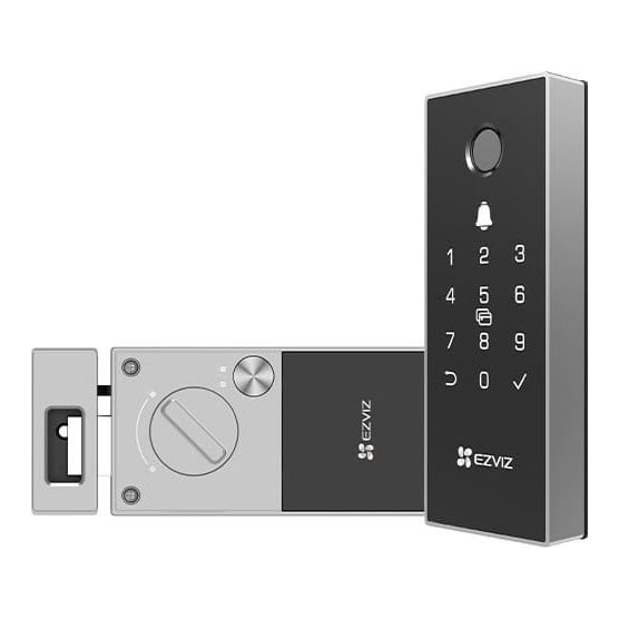 YALA ELECTRONICA EZVIZ DL06 PRO, Comunicare: EZVIZ Connect 2.4G Wi-Fi, Putere de lucru: 4 Baterii AA Alkaline, Temp de functionare: 25 °C to 55 °C, Dimensiuni: Panou frontal: 154mm × 61mm × 18mm, Panoul din spate: 155mm × 76mm × 33.5mm, greutate: 520g.