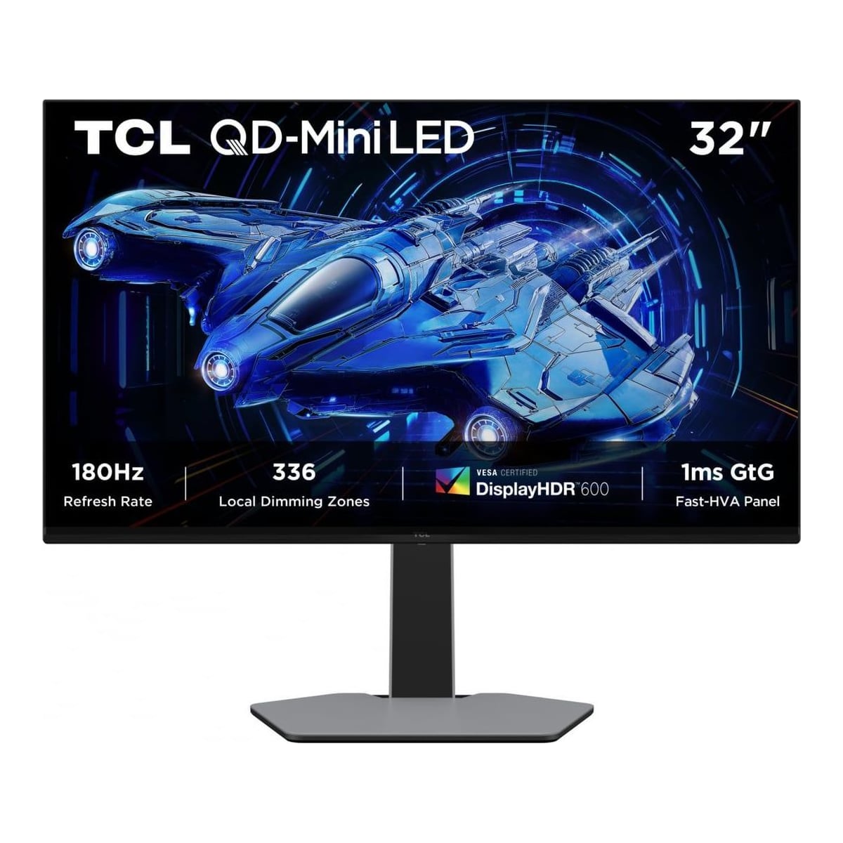 Monitor Gaming TCL 32G64, 31.5", 2560 x 1440 pixeli, Grey, 2 ani Garantie