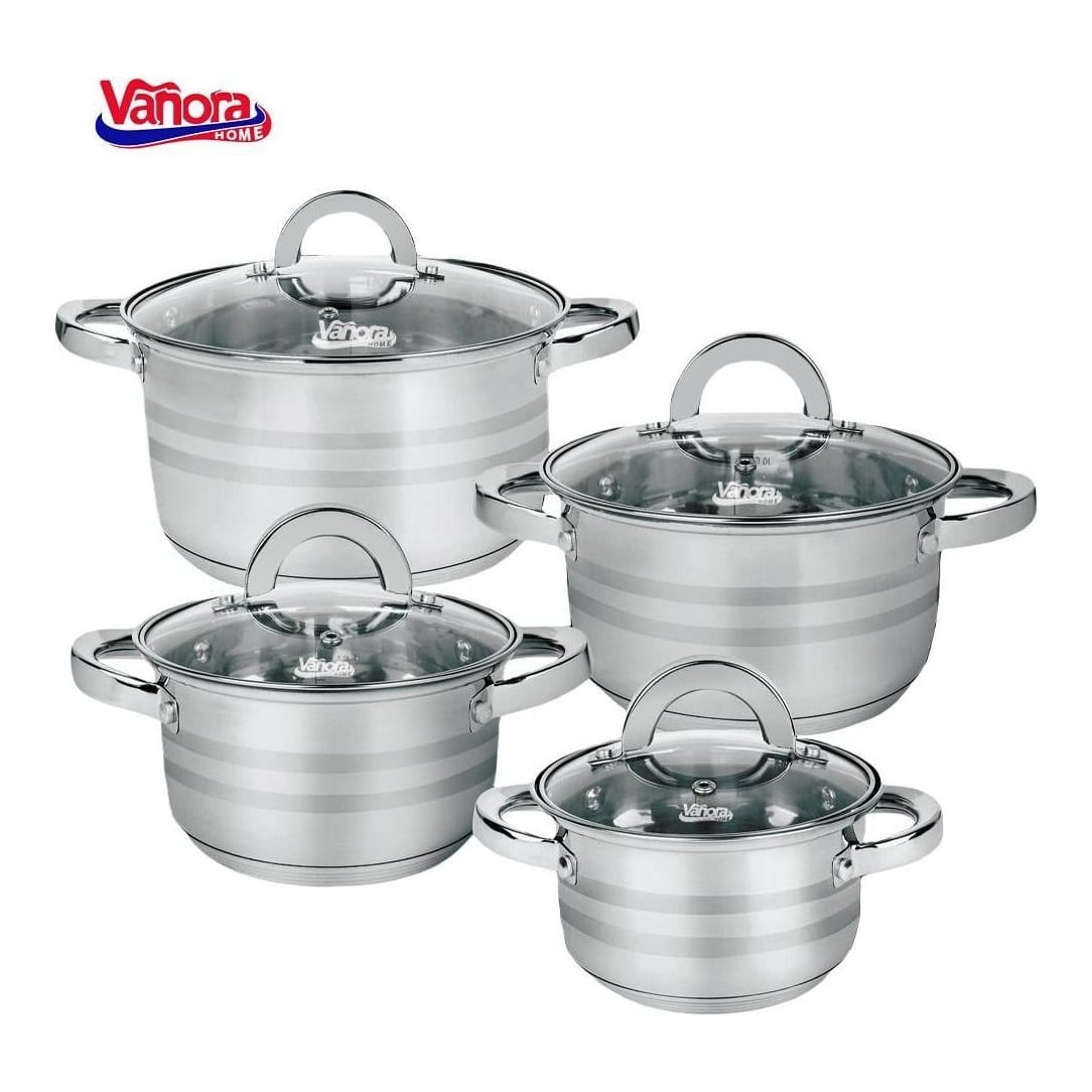 VANORA Set Gatit Din Inox 8 Piese, Medina