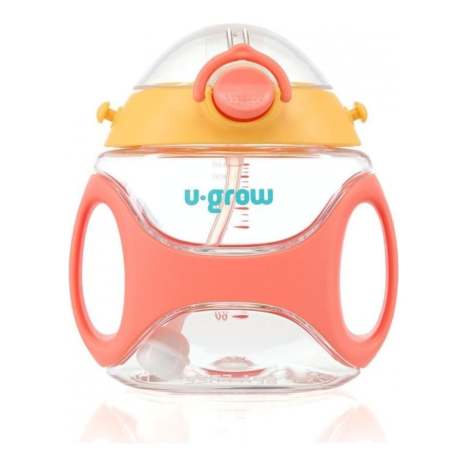 Sticla tritan cu pai,curea,orange,U-Grow