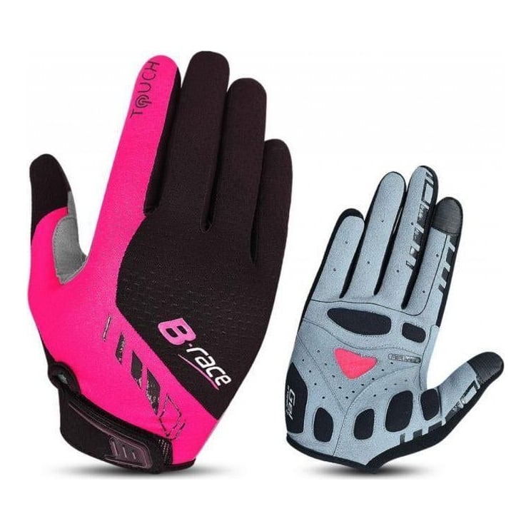 PEGAS Manusi Pro B-race Cu Gel Negru/Fuxia, M
