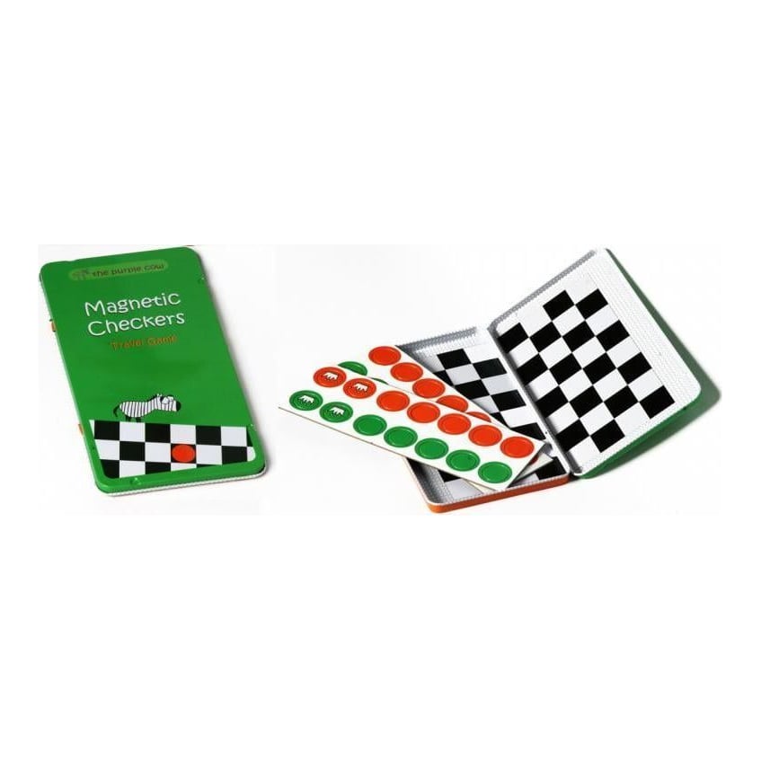 MomKi Joc magnetic - Dame - ideal pentru călătoriiVârsta: 4-99Număr dejucători: 2. Conține: 28 magneți.Fie că ești într-o călătorie cu tre nulsau mașina, la iarbă verde sau peplajă, te poți bucura de jocul de DameMagnetic. Un joc de strategiecare stimulează inteligența, spiritul deobservație și