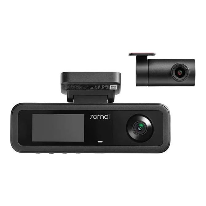 Set 2 camere 70mai Dash Cam 2K T400 cu 3 obiective (fata 2K, interior 1080P) + spate RC21 Full HD, GPS, HDR