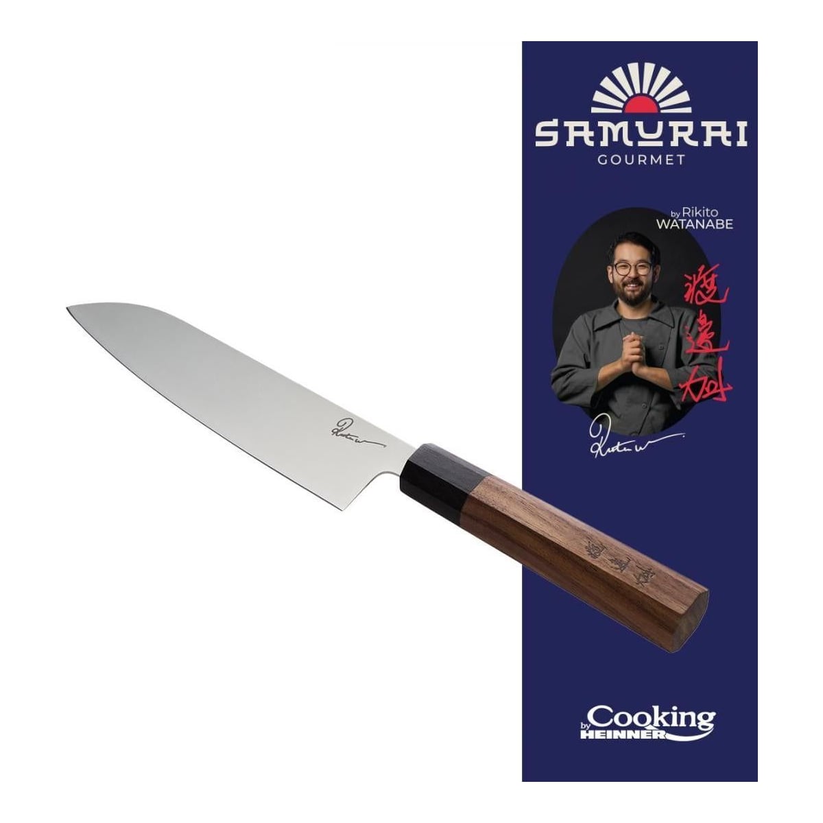 HEINNER Cutit Santoku 18 Cm, Rikito Watanabe