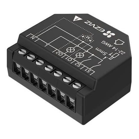 KIT SMART HOME Ezviz T36WM pentru controlul Iluminatului, Wi-Fi Relay 2.4GHz, conectivitate: Wi-Fi 6, BLE, 2.4 GHz, IEEE802.11b, 802.11g, 802.11n, raza: 200m (spatiu deschis), allimentare: 100-240VAC, 50 –60Hz, dimensiuni 38.4 × 43.8 × 18.5mm, greutate: 31.2g,