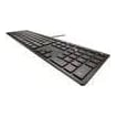 CHERRY KC 6000 Slim, Full-size (100%), Wired, USB, AZERTY, Black