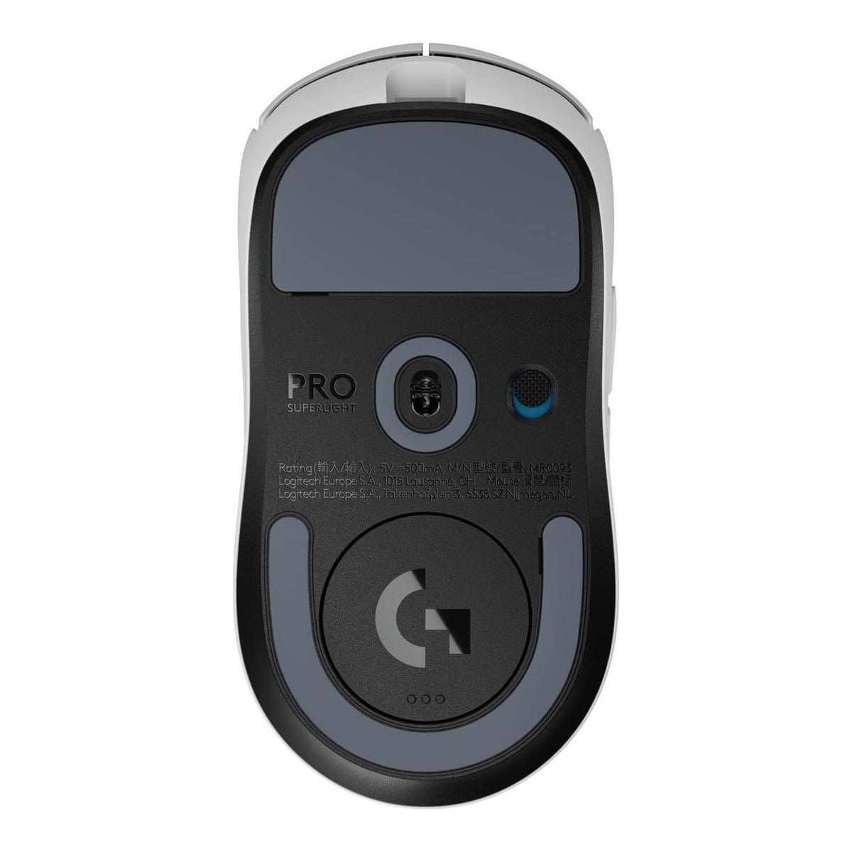 Logitech G 910-006639, Right-hand, Optical, RF Wireless, 32000 DPI, 0.5 ms, White