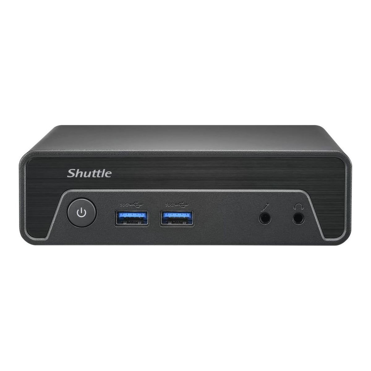 Shuttle Nano PC NE10N, Intel N 100, 1x HDMI, 1x DP, 6x USB, 1x LAN, fanless, 24/7 permanent operation, incl. VESA, 0.6L sized PC, Mini PC barebone, Intel SoC, DDR4-SDRAM, PCI Express, Serial ATA, 65 W